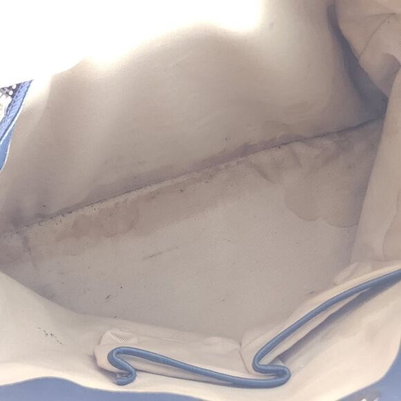 Tory Burch Robinson East West Blue Leather Large Top Handle Tote Bag Handbag - Picture 14 of 16